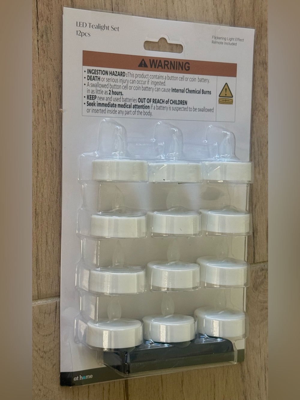 New pack of LED Tealight Set - White (12 Pack) Flickering Light Effect & Remote